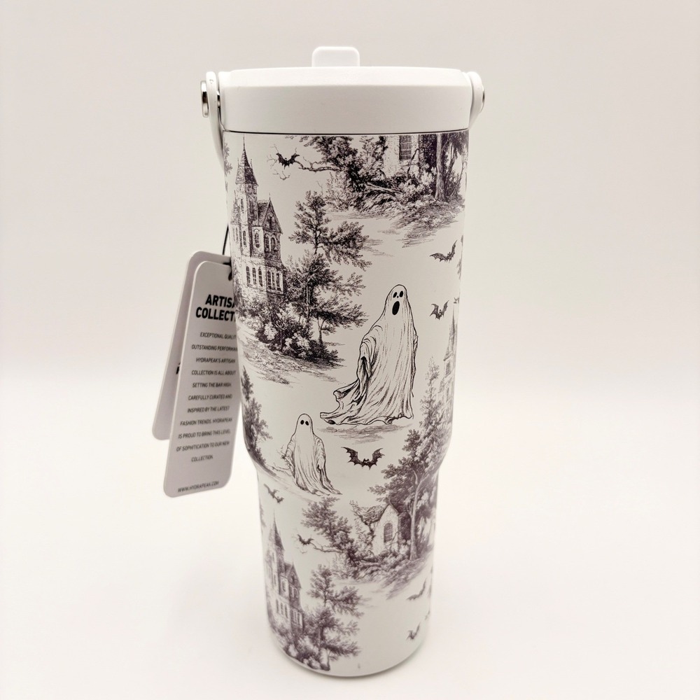 Hydrapeak Artisan Collection Ghost Toile Nomad Tumbler Haunted House Halloween